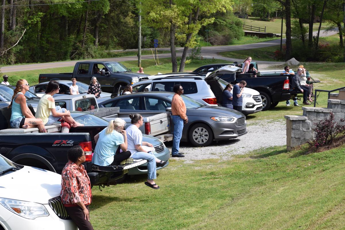 URC Congregation during Drive In Meeting at Church's parking lot