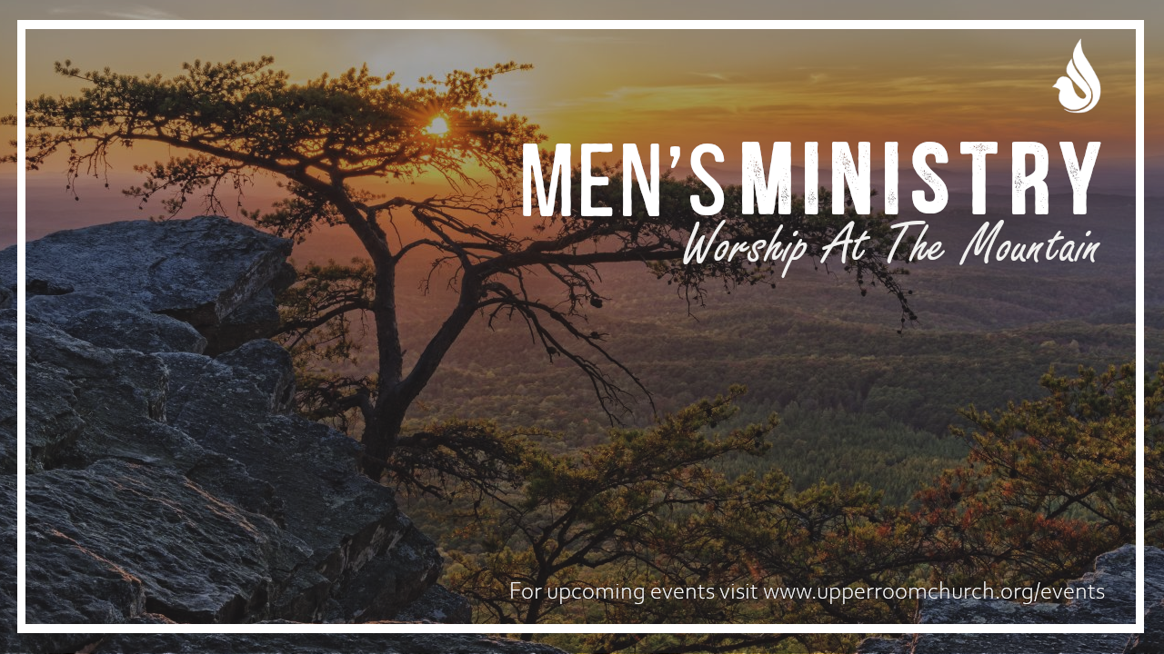 Worship At The Mountain Men's Ministry Flyer